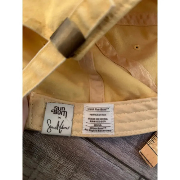 Sun Bum x Summer Beach Cotton Canvas Yellow Emoji McKeen The Dad Hat - Picture 3 of 3